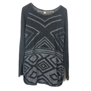 Yarn Art Womens Sweater Size Large Black Gray L